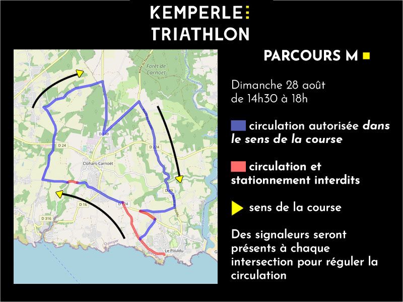 Parcours M du triathlon 2022