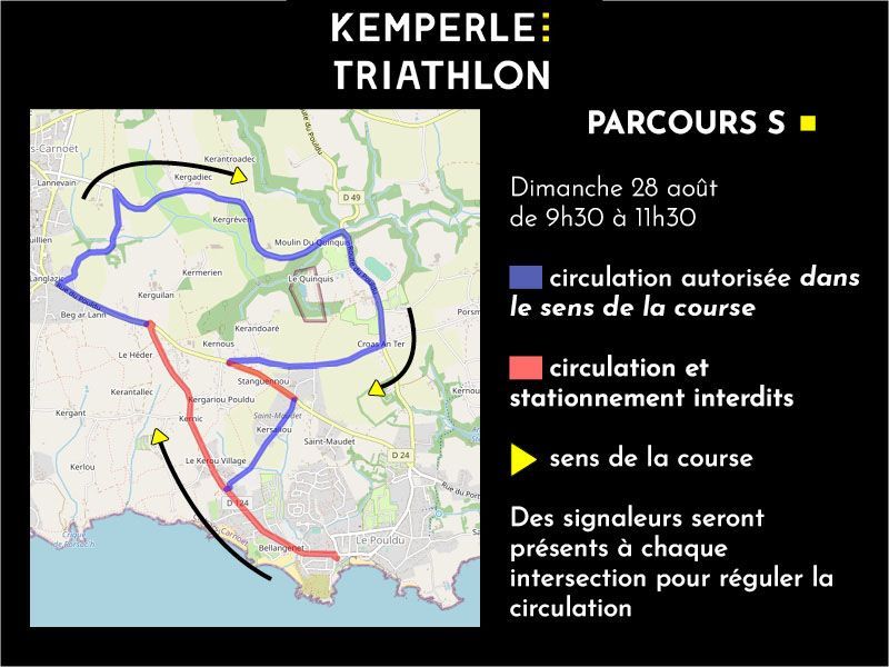 Parcours S du triathlon 2022