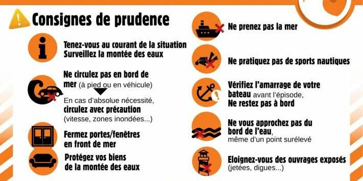 vigilance orange vagues submersion